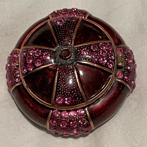 Possibly Michael Hero jewelry/trinket/pill box. Beautiful glittery rhinestones.